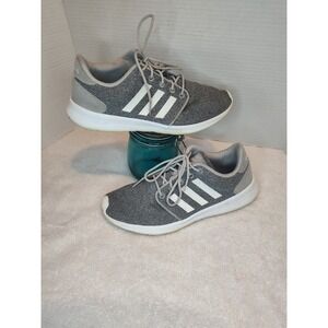 Adidas Cloudfoam Shoes  Lace Up Sneakers White Gray Women's Size 9.5